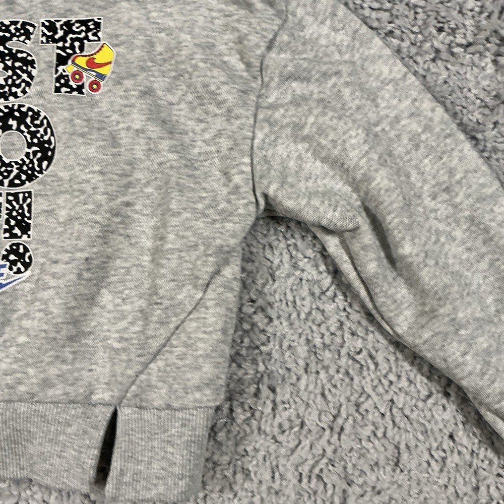 Nike Girls XS Gray Hoodie "Just Do It" Graphic Pullover Sweatshirt - Picture 4 of 16